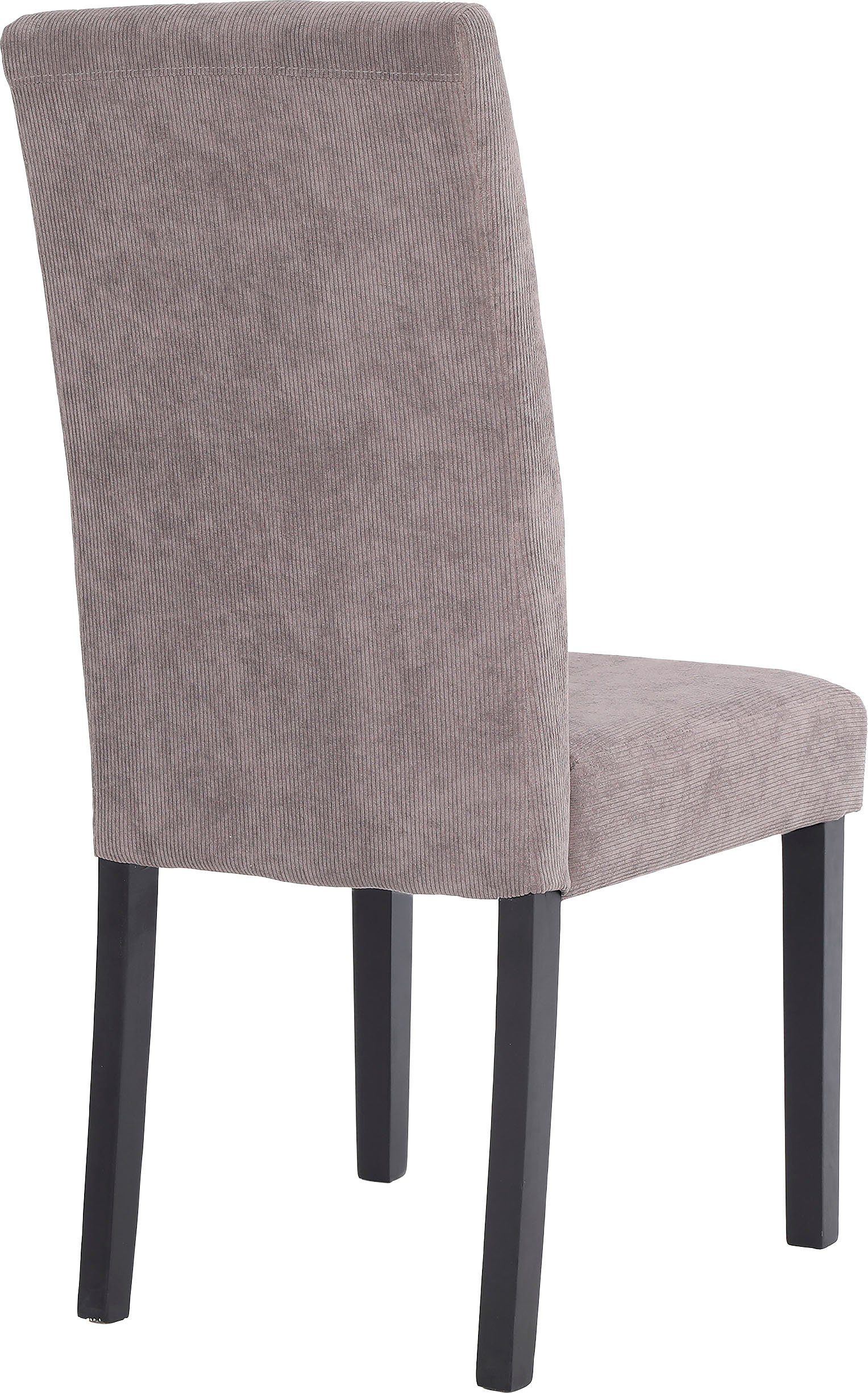 byLIVING Polsterstuhl Silvio (Set, 2 St), Bezug in Cord oder Samt, Massivholzbeine