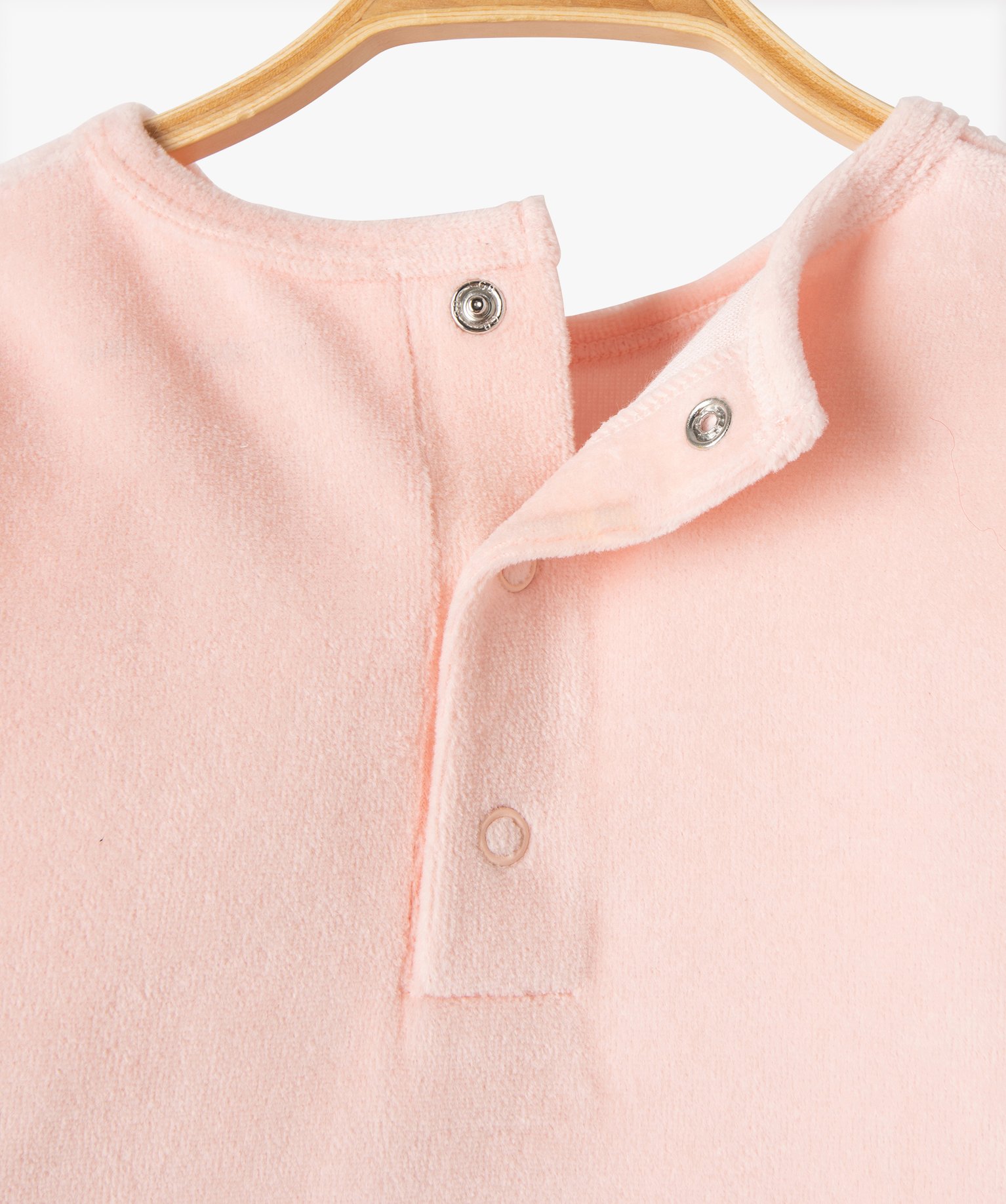 Pyjama en velours 2 pièces dépareillées bébé rose | GEMO