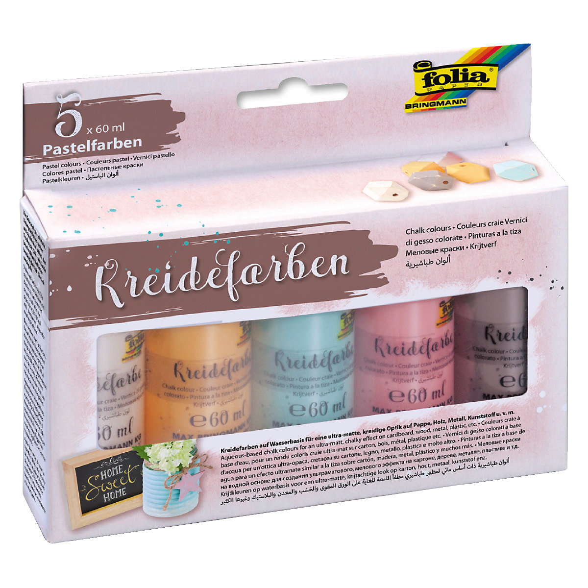 Kreidefarben, 5 x 60 ml