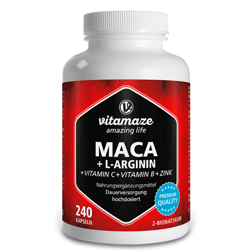 MACA 4:1 hochdosiert L-Arginin Kapseln  240 St  Kapseln