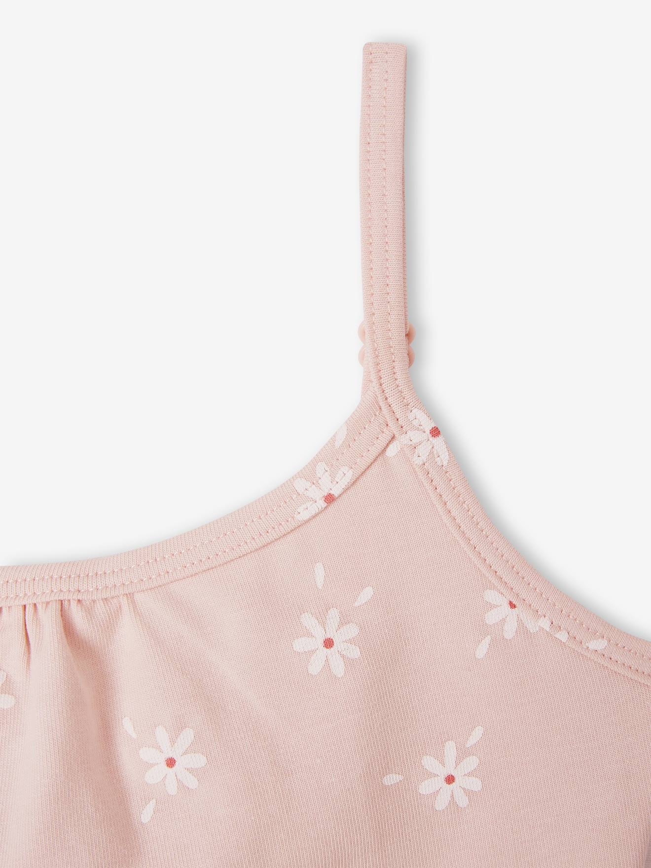 Lot de 2 brassières marguerites fille gris chiné