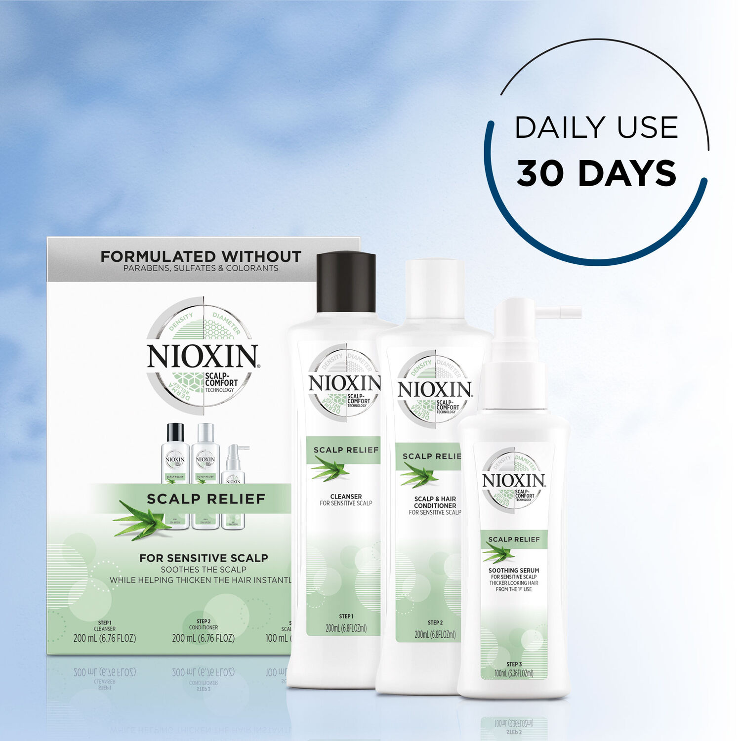 Nioxin Nioxin Scalp Relief Coffret Shampooing Doux 200 ml + 2 Produits