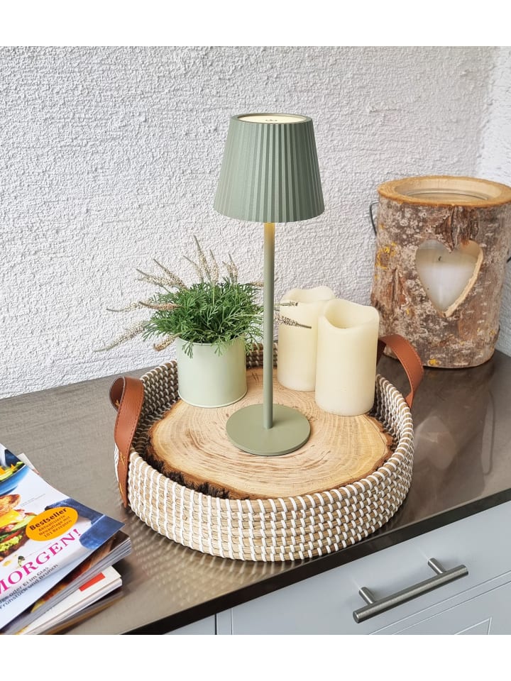 Coen Bakker LED Tischlampe dimmbar Touch Farbwechsler IP44 Innen & Außen 36,5x11cm in Grün günstig kaufen onesize