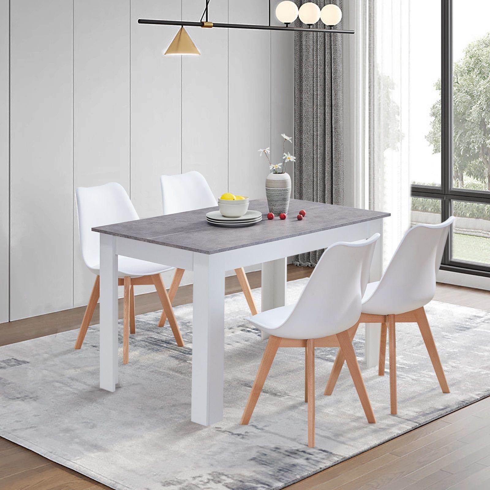 CLIPOP Esstisch Esszimmertisch, 120x80x75cm Küchentisch