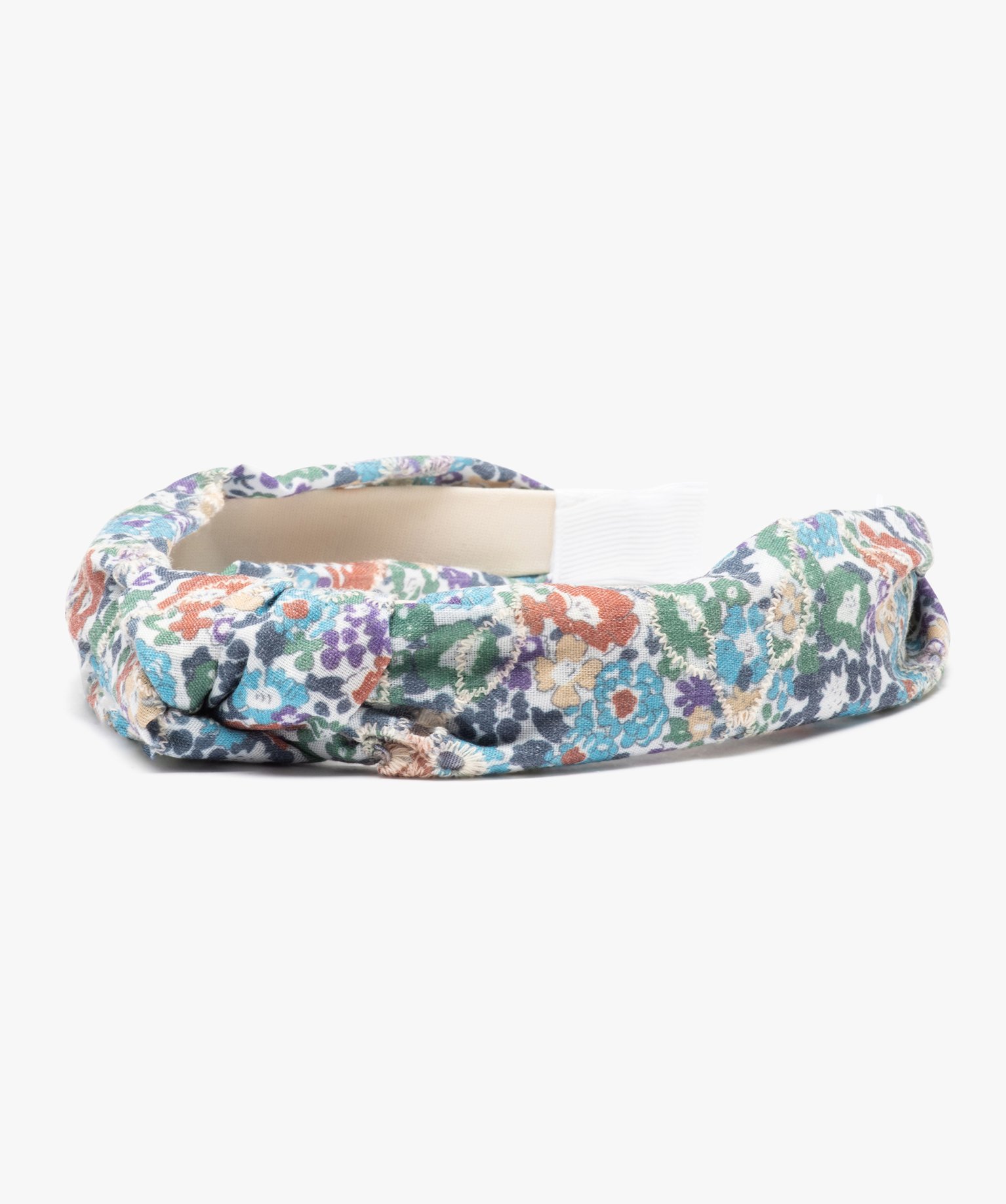 Serre-tête à motifs fleuris effet bandeau noué fille multicolore | GEMO