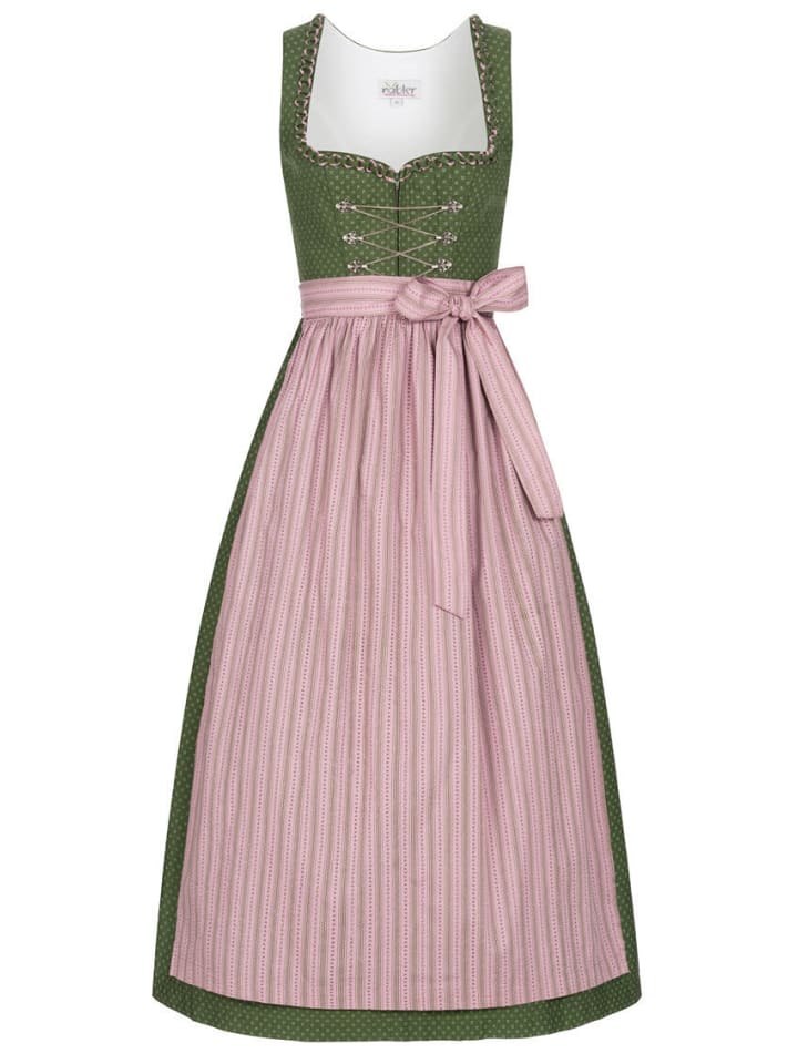Nübler Dirndl lang Thea in Oliv günstig kaufen