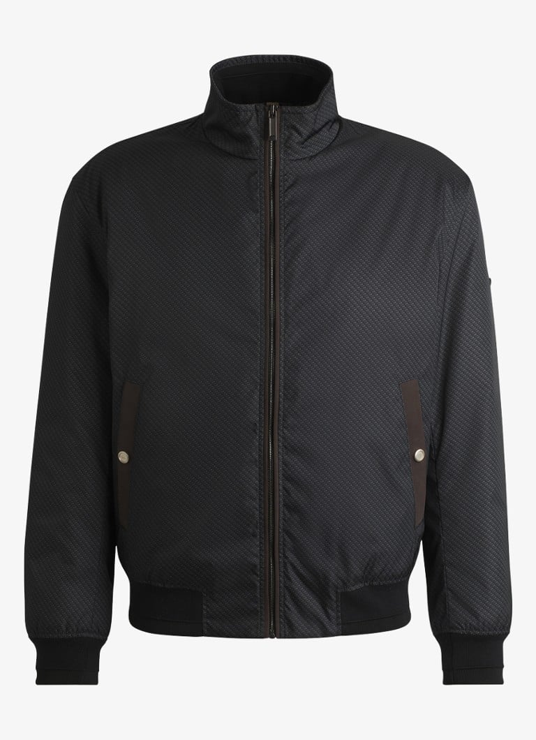 HUGO BOSS BOSS x ASTON MARTIN Prešita bomber jakna s puhom in vodoodbojnim premazom
