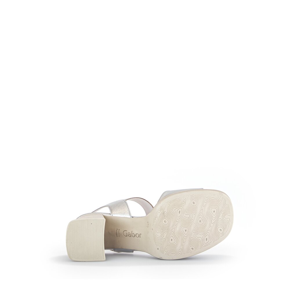 Gabor fashion Plateau Sandale silber