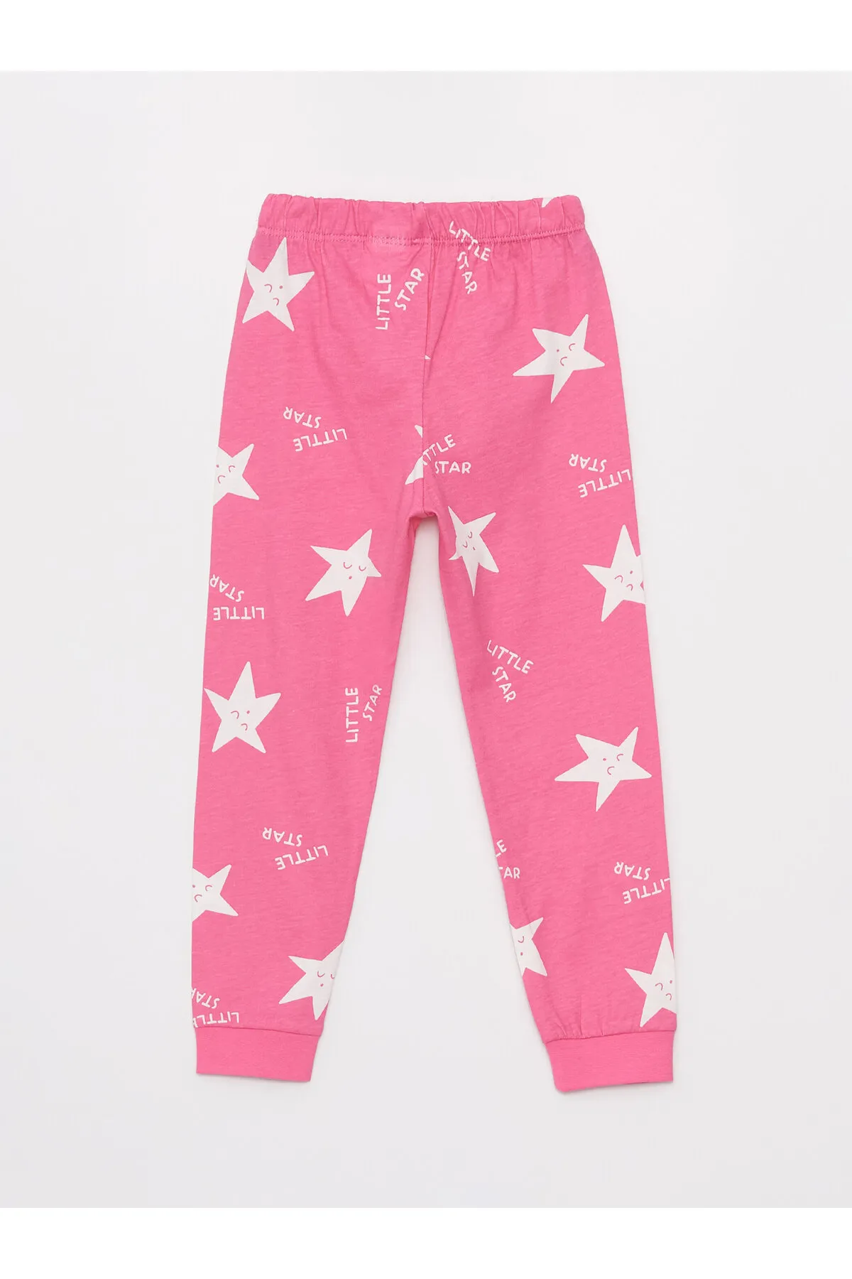LC Waikiki  Bedrucktes Langarm-Pyjama-Set für Mädchen mit Rundhalsausschnitt