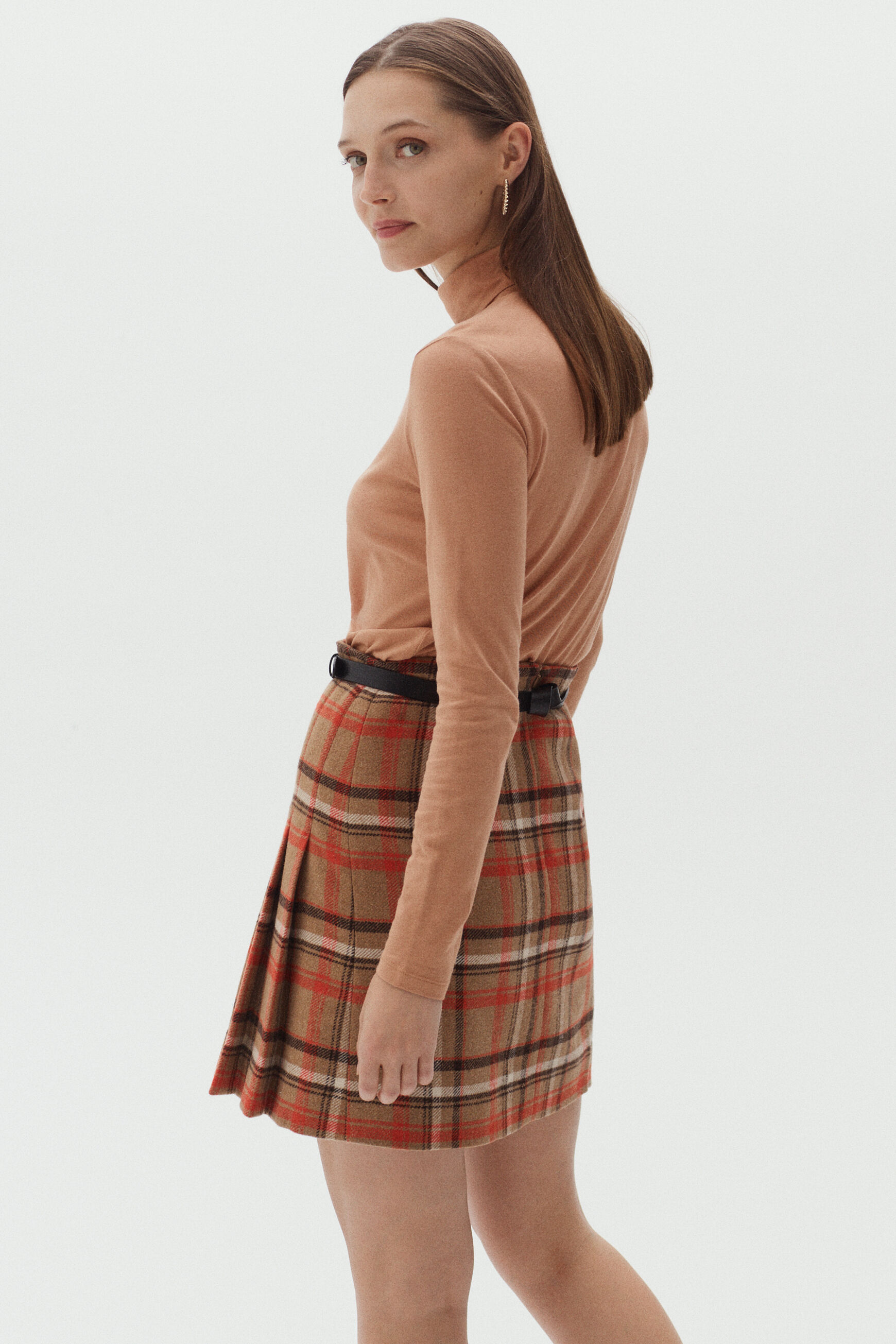 tee shirt uni lilib camel femme