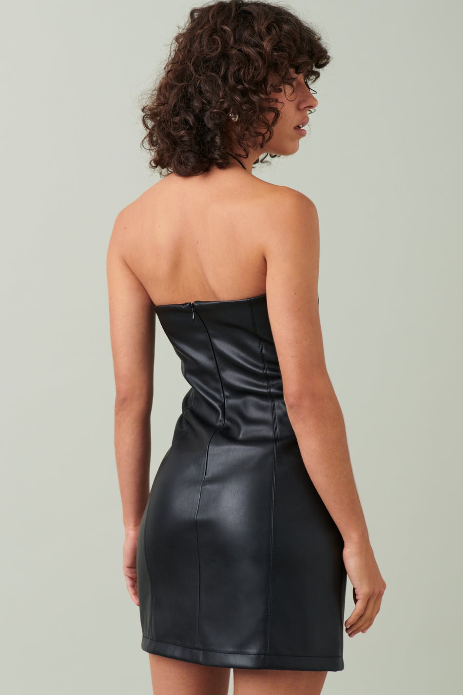 Pu mini tube dress