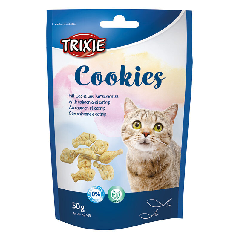 Trixie Snacks Trixie Cookies mit Lachs u. Catnip 6x50g