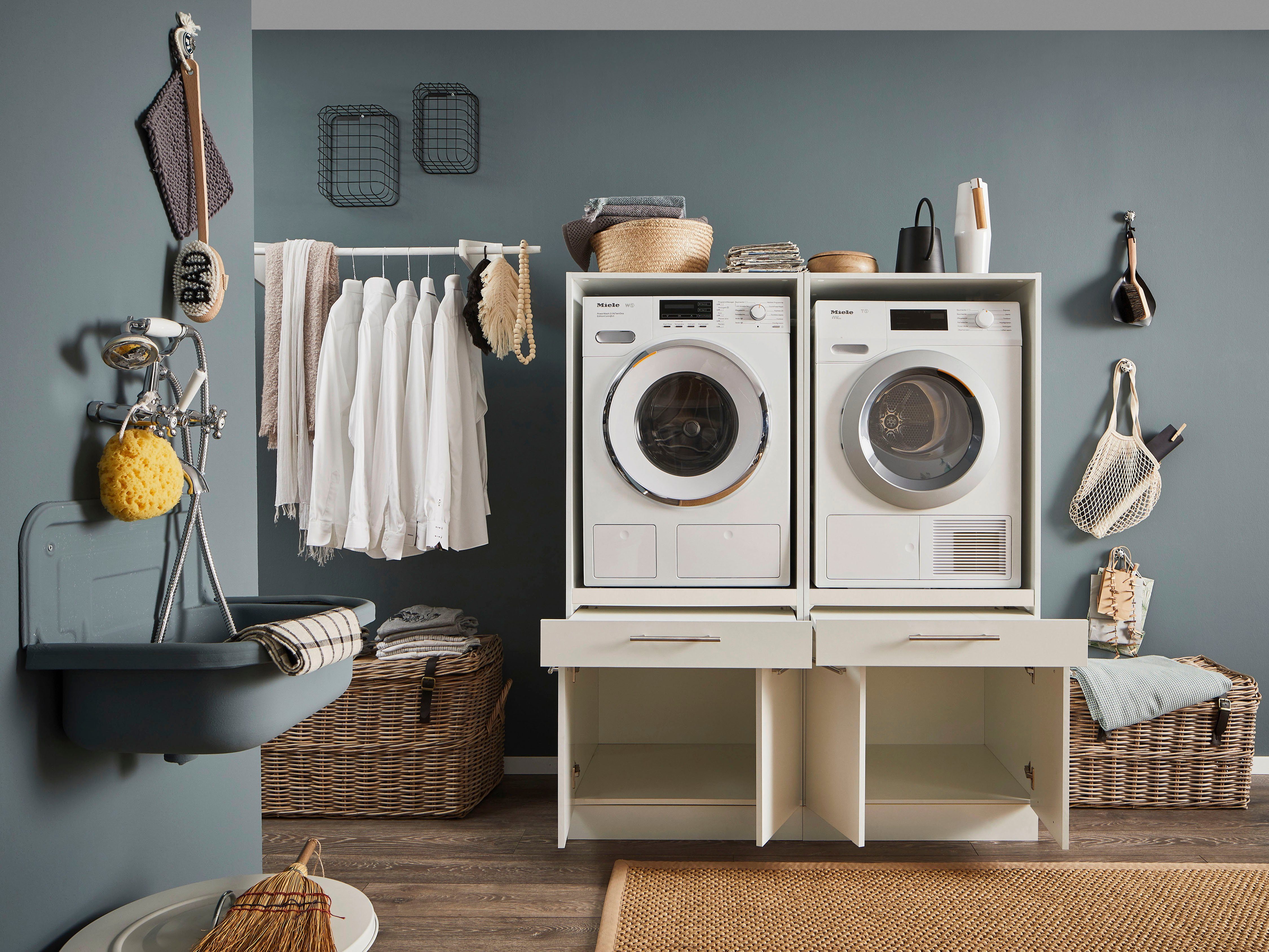 Laundreezy Mehrzweckschrank-Set LAUNDREEZY LDSK2, Breite 135 cm