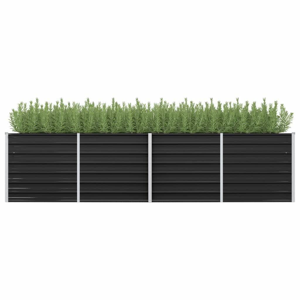 vidaXL Hochbeet Garten-Hochbeet Anthrazit 240 x 80 x 77 cm Verzinkter Stahl
