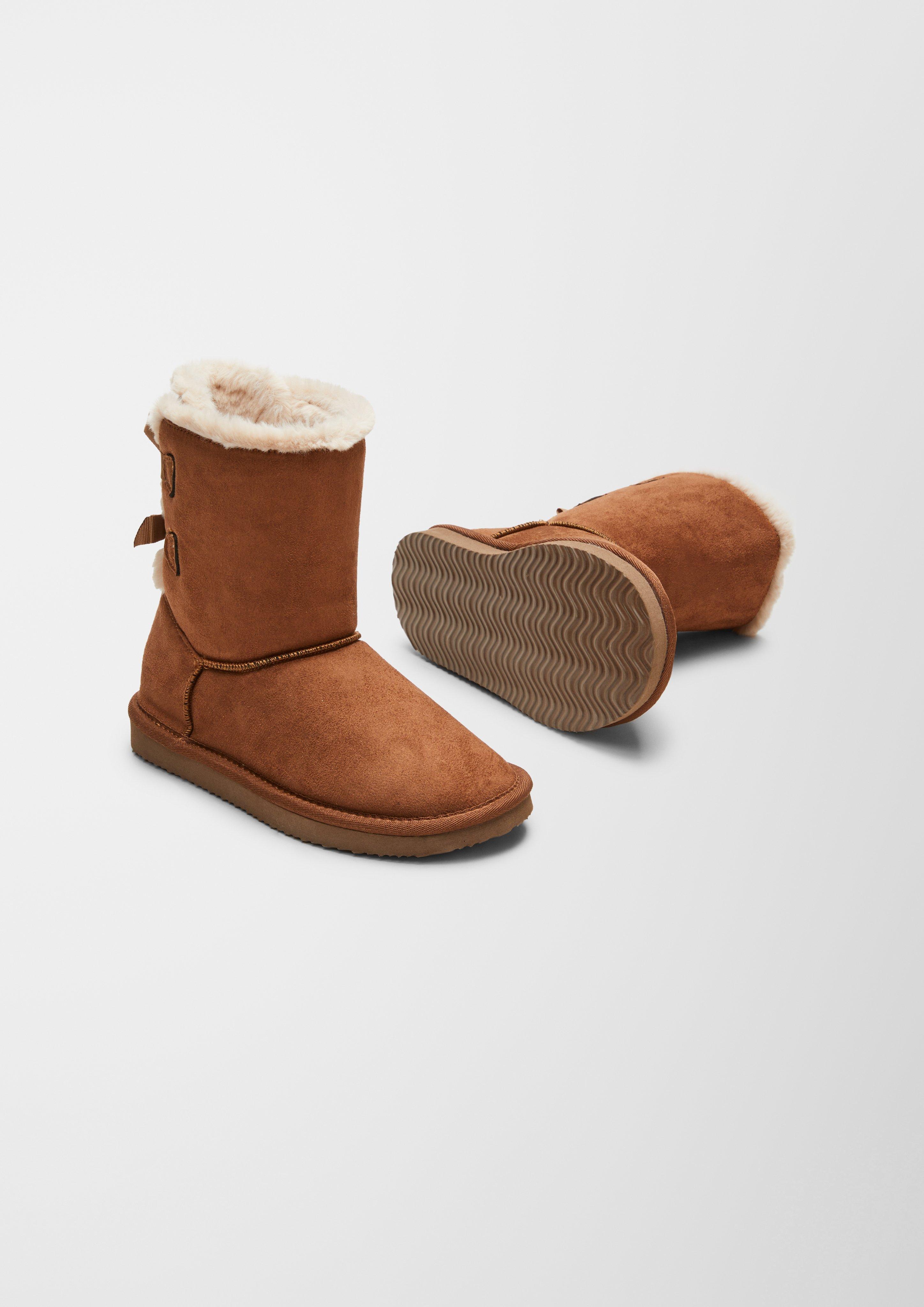 Gefütterte Velours-Stiefel  6006644-305