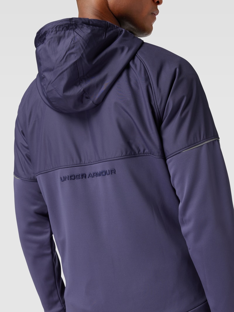 Sweatjacke mit Kapuze in marineblau