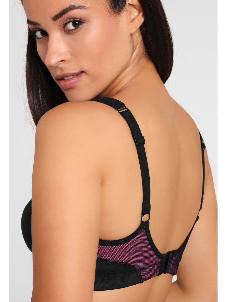 H.I.S Sport-BH in schwarz-pink günstig kaufen