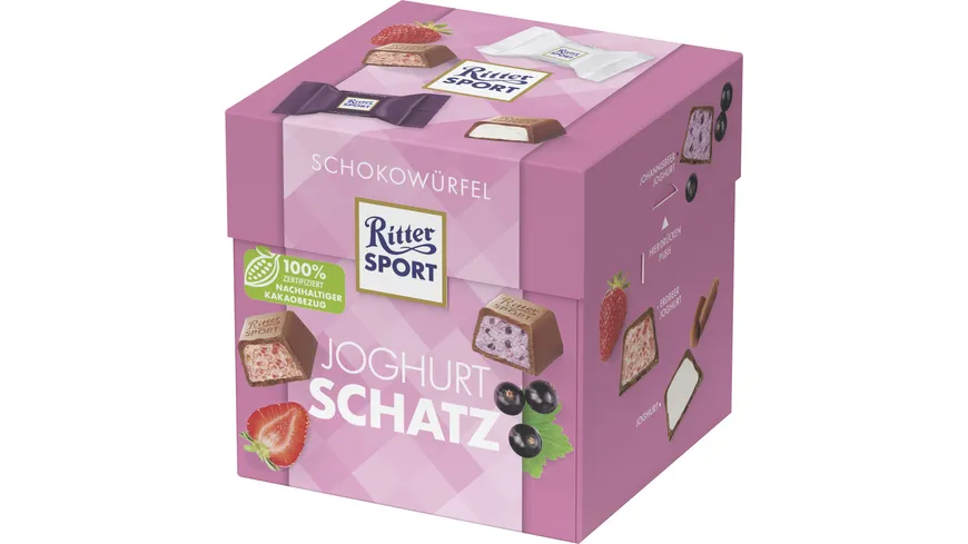 RitterSport Schokowürfel JoghurtSchatz 176G Box 176 g