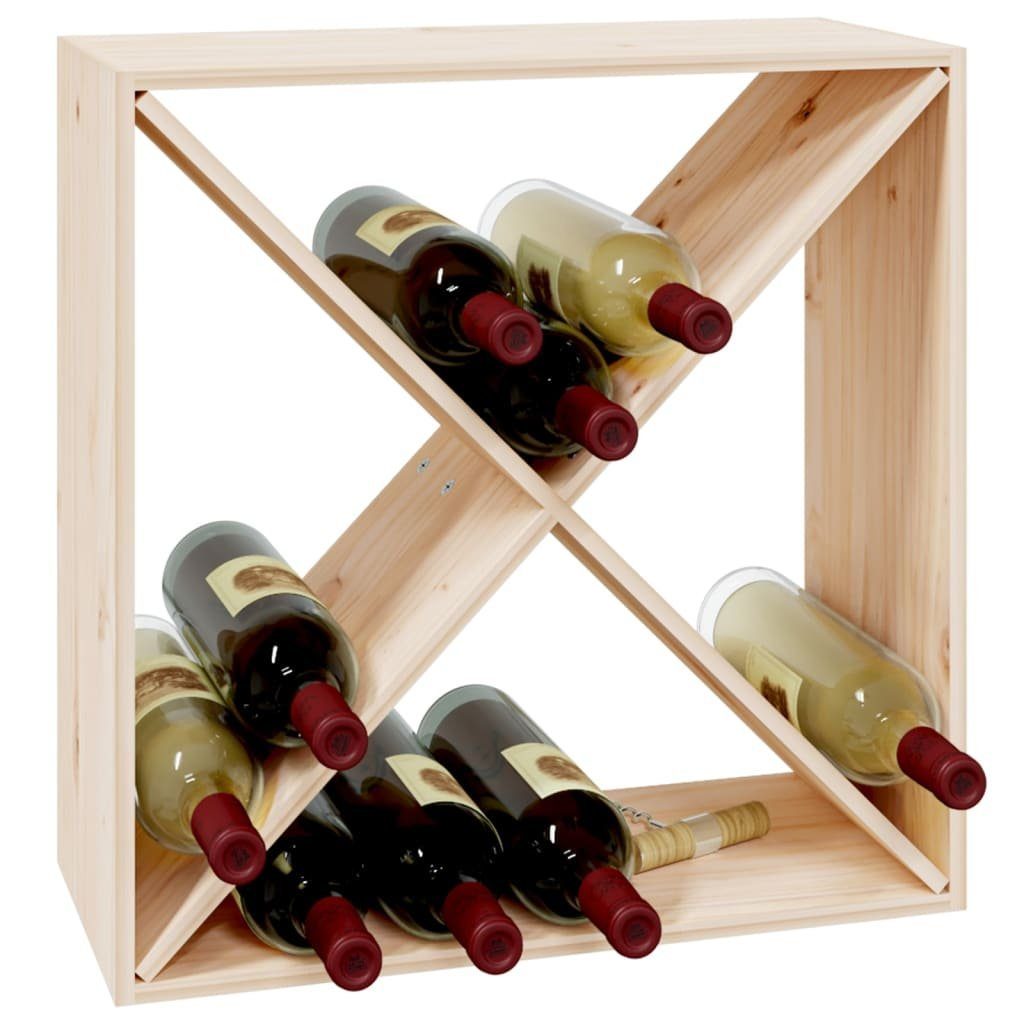 vidaXL Barschrank Weinregal 62x25x62 cm Massivholz Kiefer (1-St)