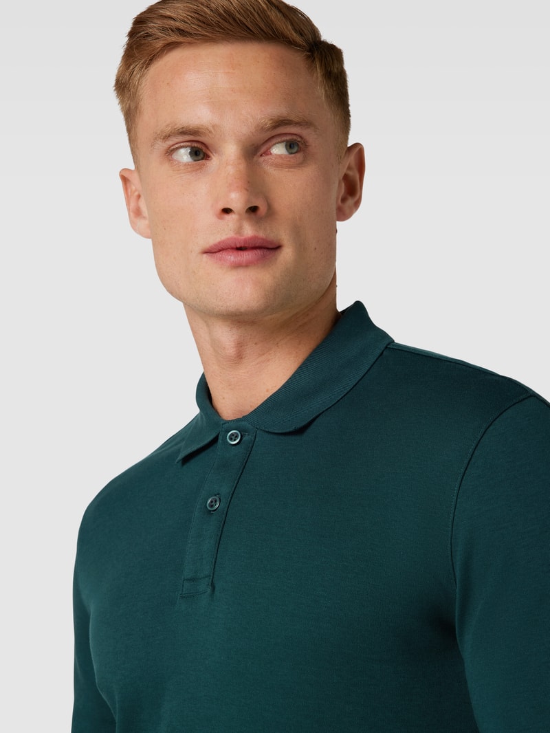 Poloshirt mit langen Ärmeln in bottle