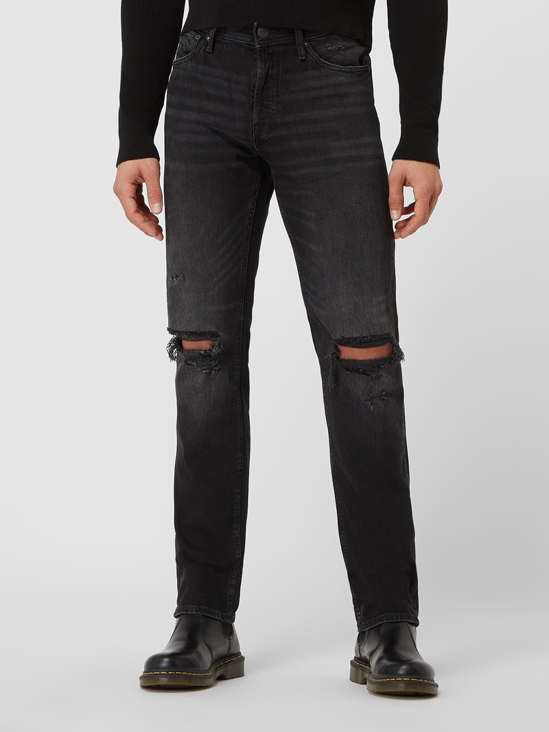 Comfort Fit Jeans mit Stretch-Anteil Modell 'Mike' in schwarz