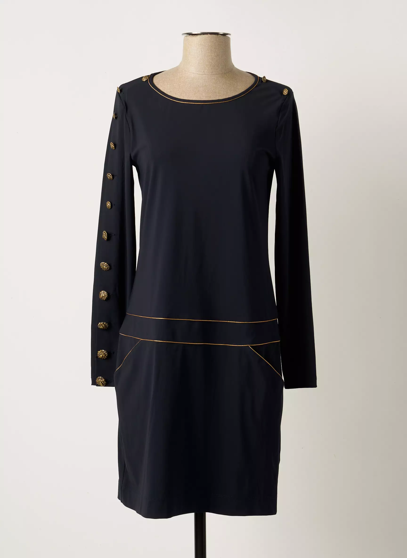 Indies Robes Mi Longues Femme couleur bleu