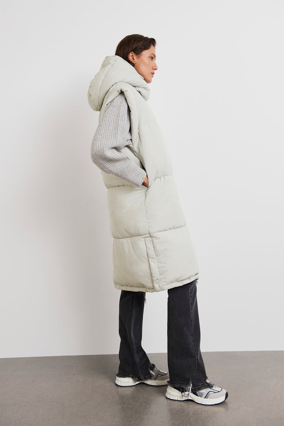 Cilla long puffer vest