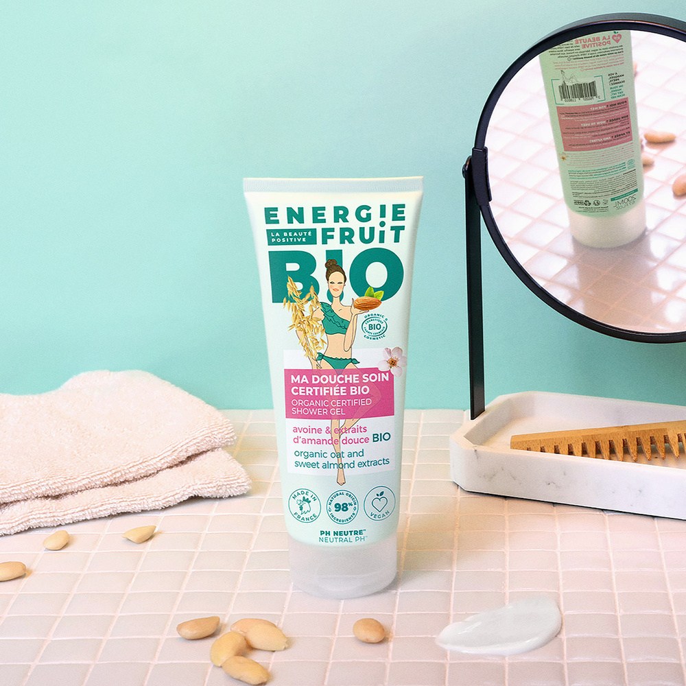 energie fruit MA DOUCHE SOIN BIO | AVOINE & EXTRAIT D'AMANDE DOUCE Gel douche certifié BIO