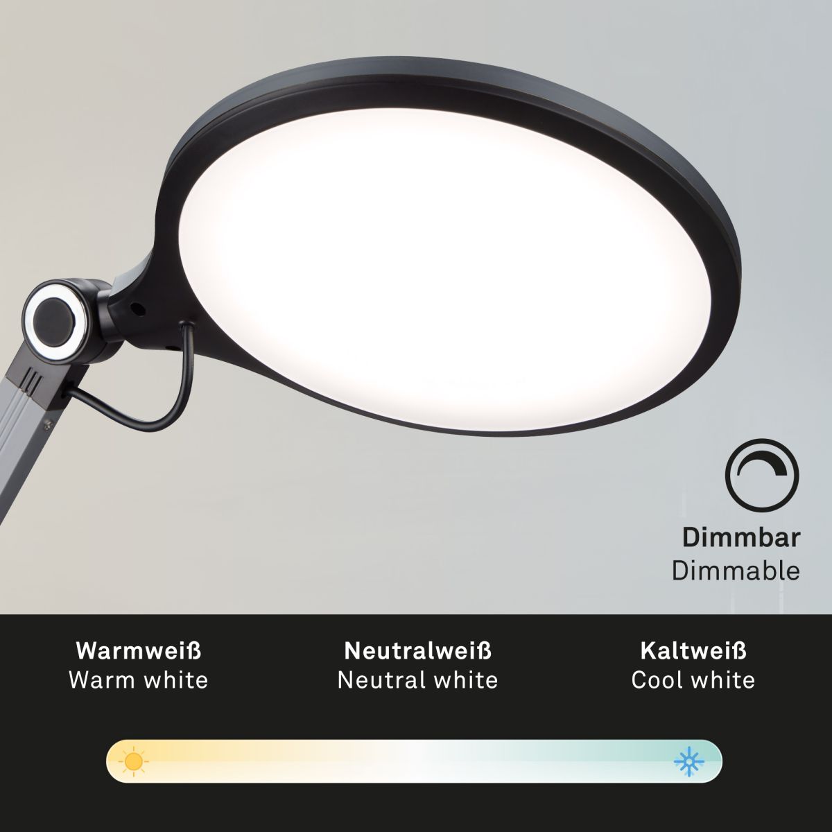 Briloner LED Tischleuchte Office anthrazit