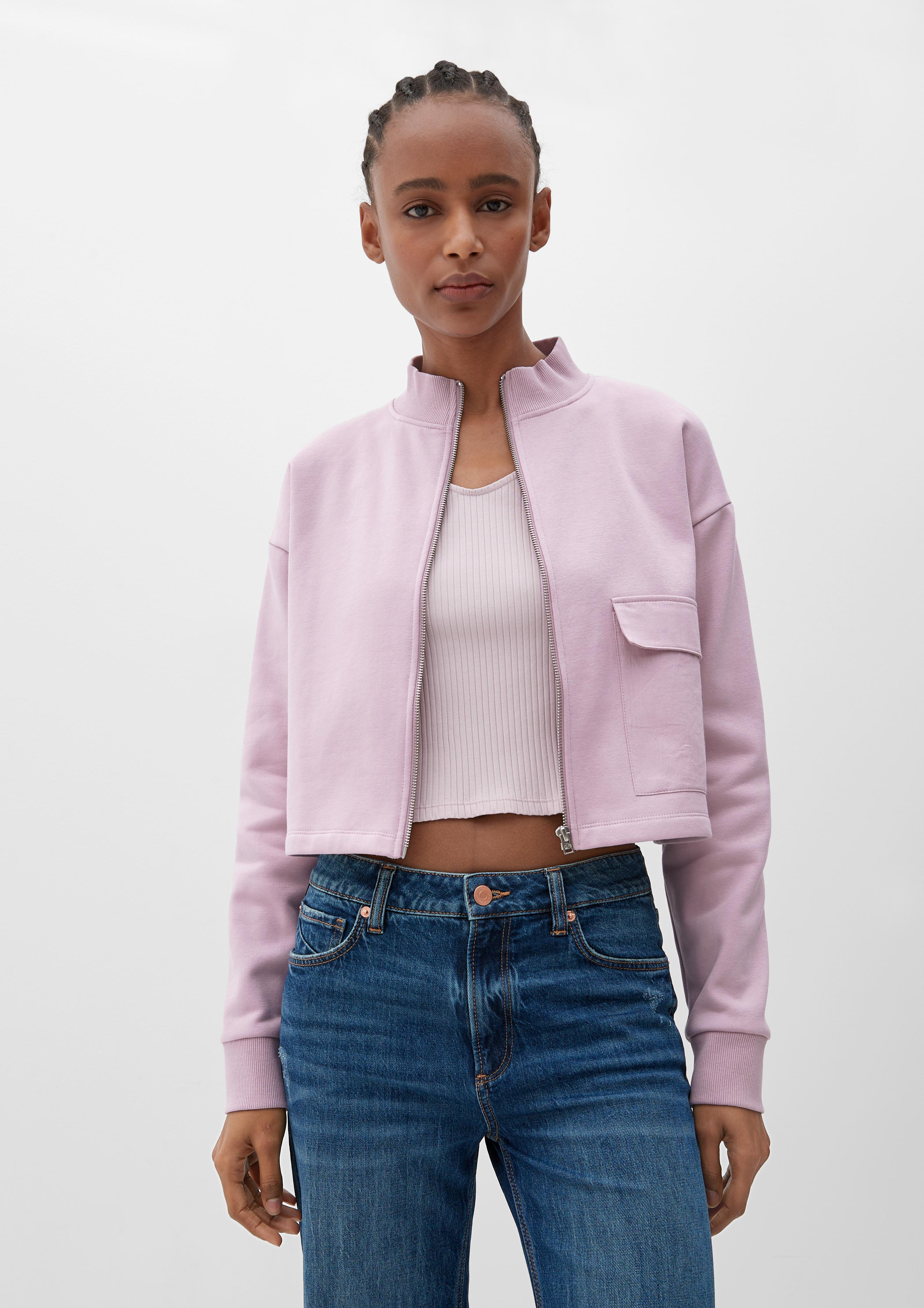 Sweatjacke im Boxy Fit  2127759-4132