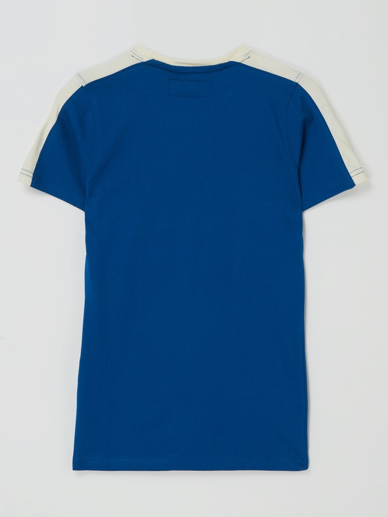 T-Shirt aus Baumwolle Modell 'Hachiro' in royalblau
