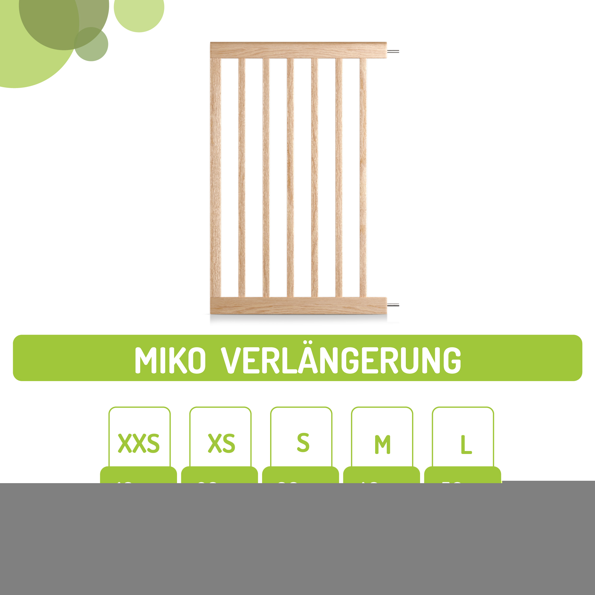 bomi Türschutzgitter & Hundeklappen bomi Verlängerungen - 77 cm für Miko M
