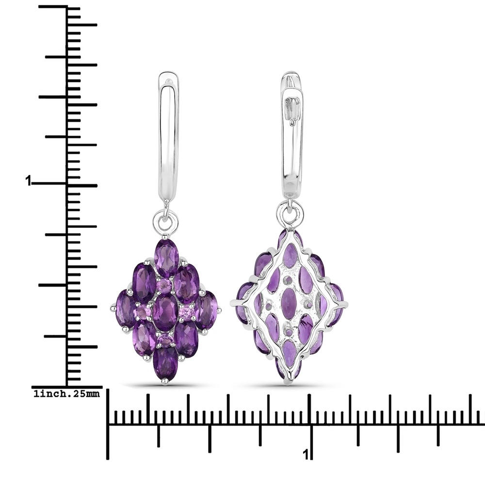 Rafaela Donata Boucles doreilles Argent sterling Améthyste en Argent Bijoux