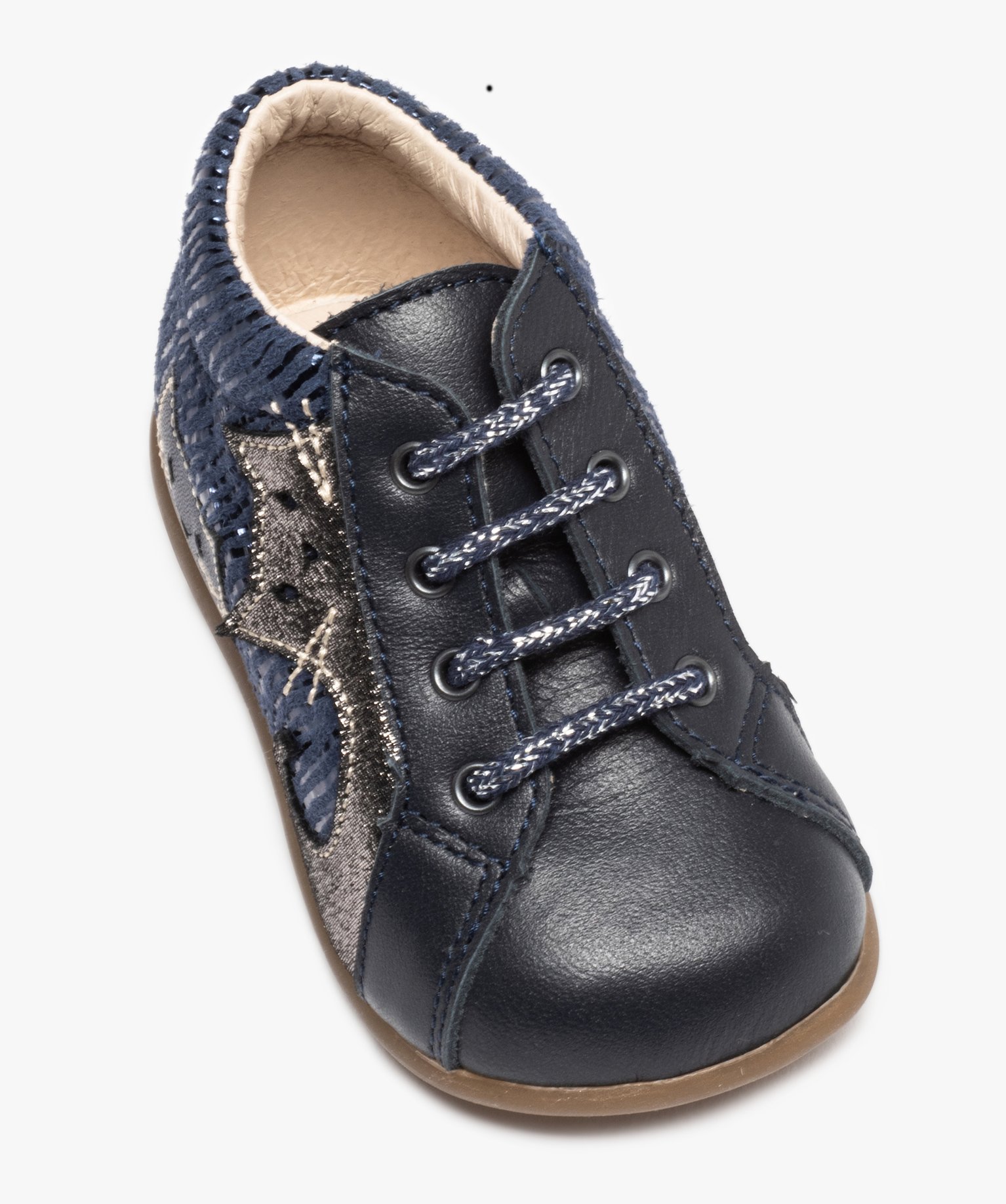 Chaussures premiers pas bébé avec motifs chats - Bopy marine | GEMO