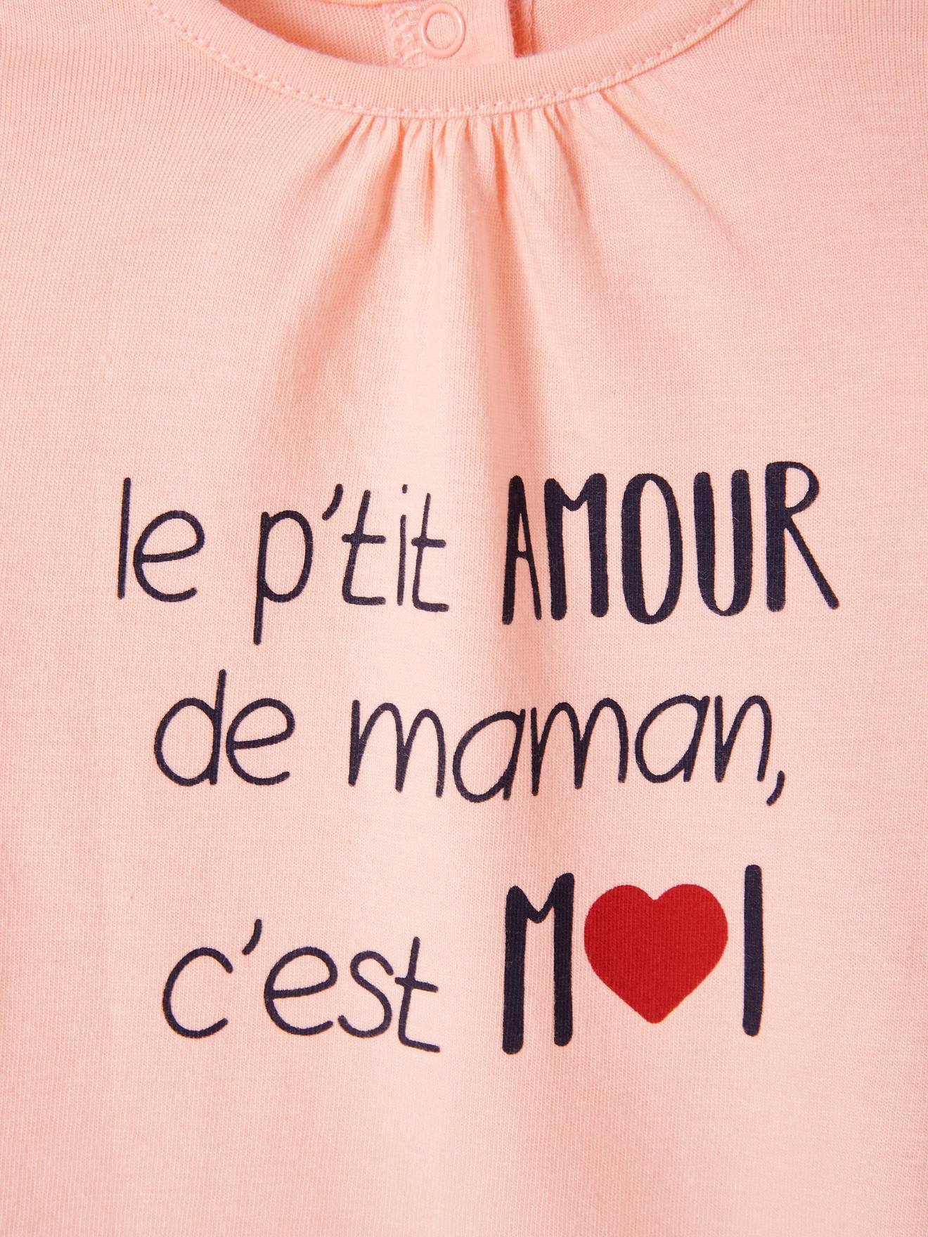 T-shirt à volants bébé manches longues ivoire