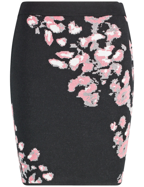 Kurzer Strickrock mit Jacquardmuster