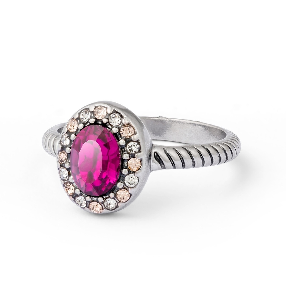 Pippa&Jean Bague tendance Laiton Verre en Argent Bague