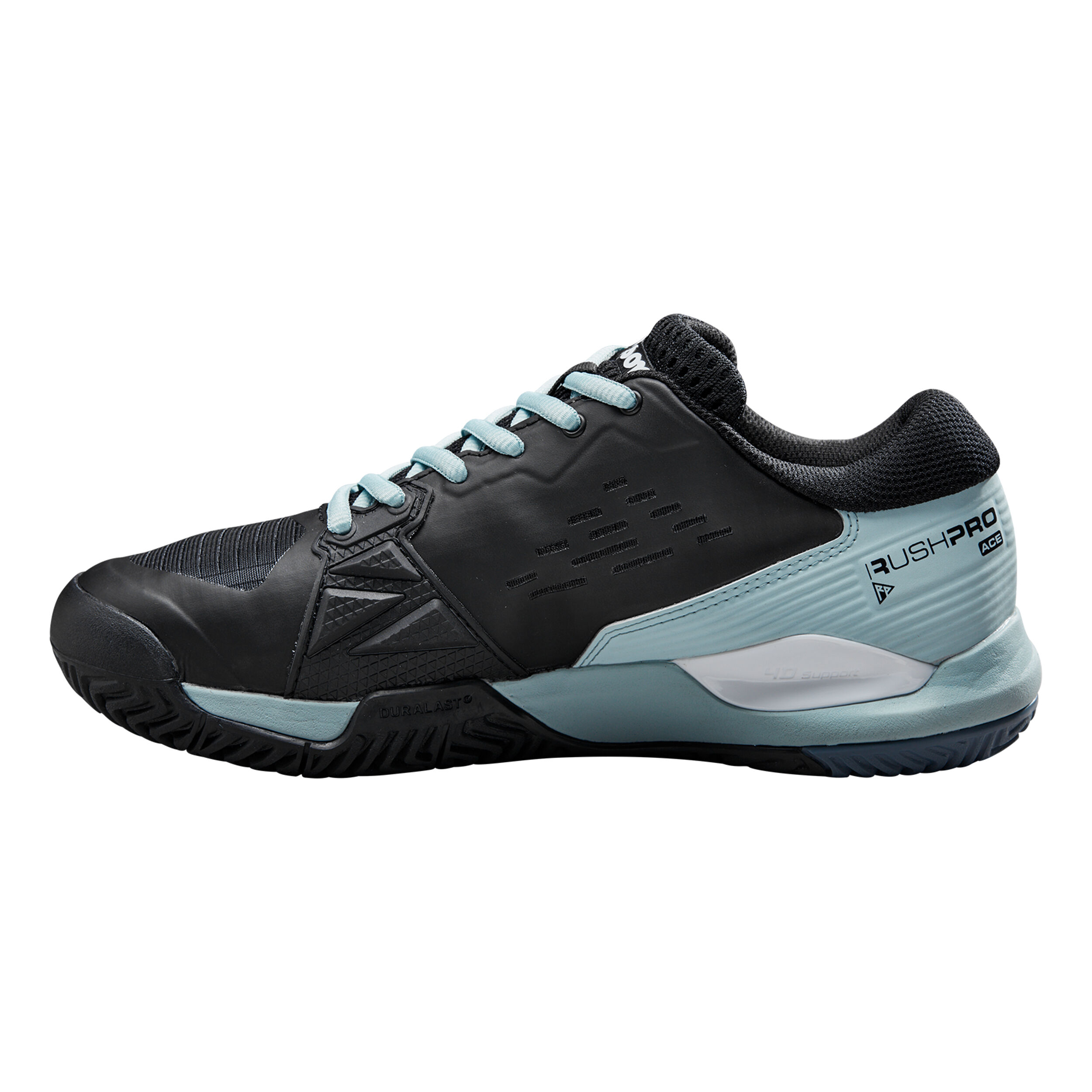Rush Pro Ace Sandplatzschuh Damen - Schwarz, Hellblau