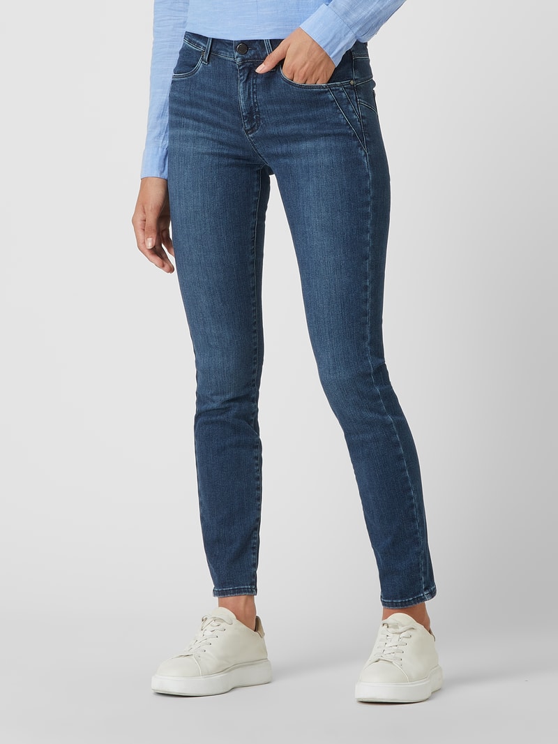 Skinny Fit Jeans mit Bio-Anteil Modell 'Ana' in blau