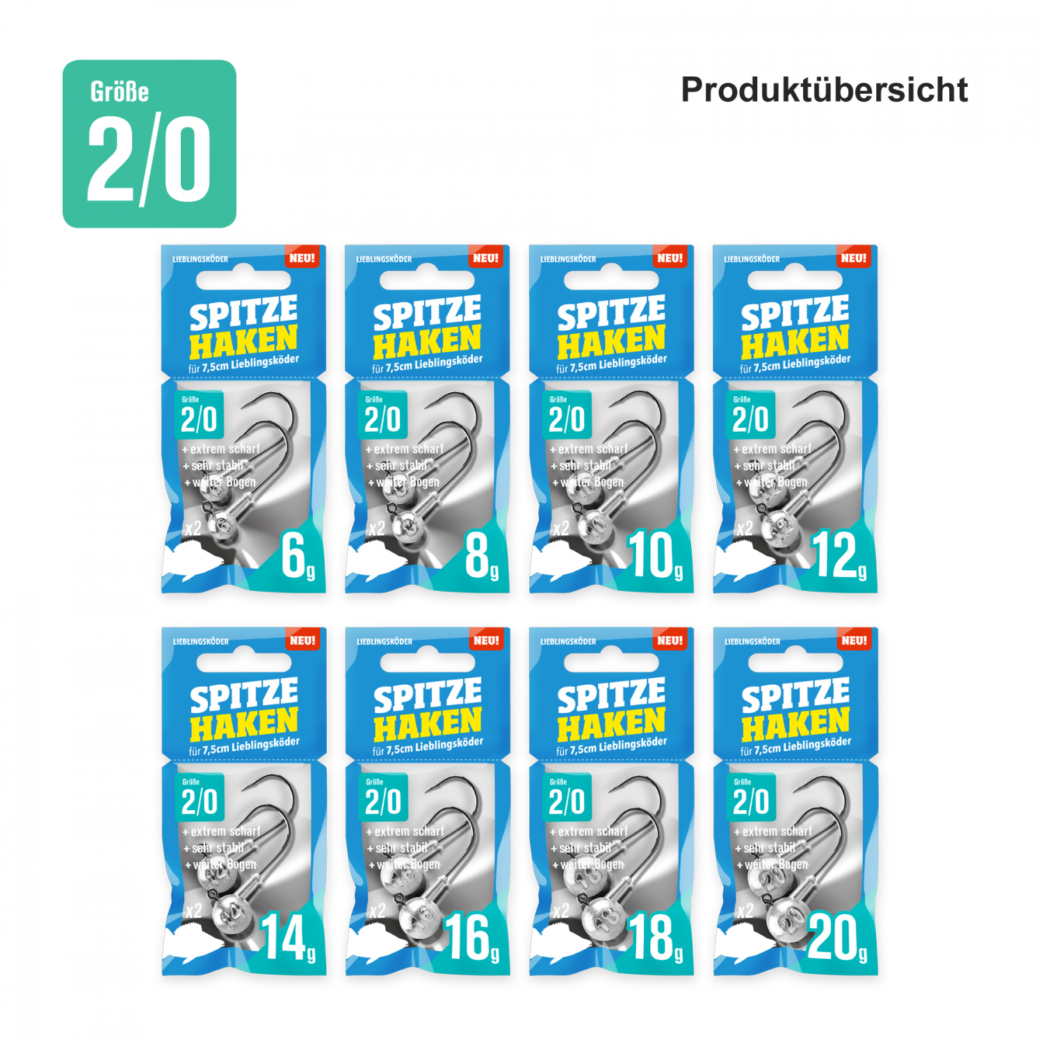 Lieblingsköder Angelhaken Spitze (2/0)