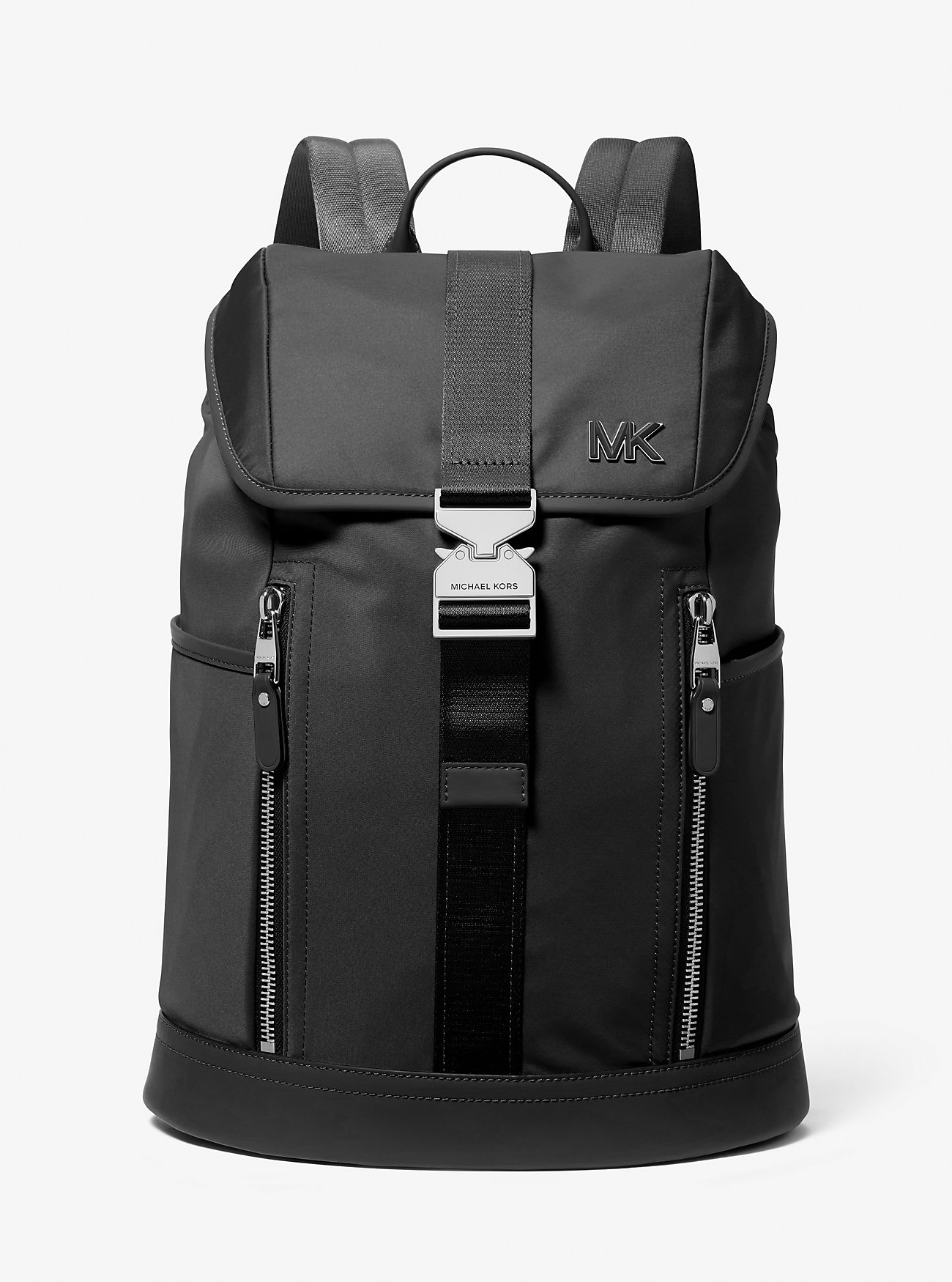 Eli Nylon Aviator Backpack - BLACK