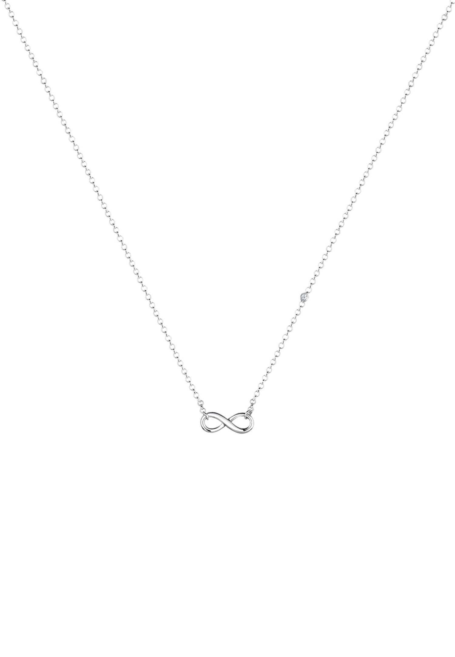 Wisiorek damski Elli DIAMONDS z symbolem nieskończoności i diamentem (0,02 ct.) - srebro (925/1000)