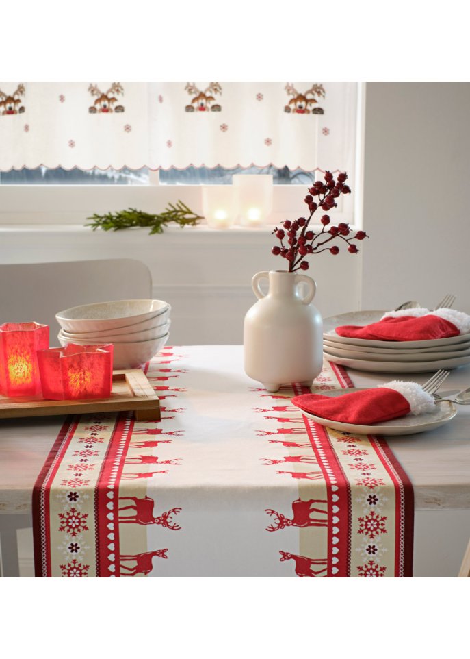 Geschirr-Set mit Hirsch-Motiv (30-tlg.Set)