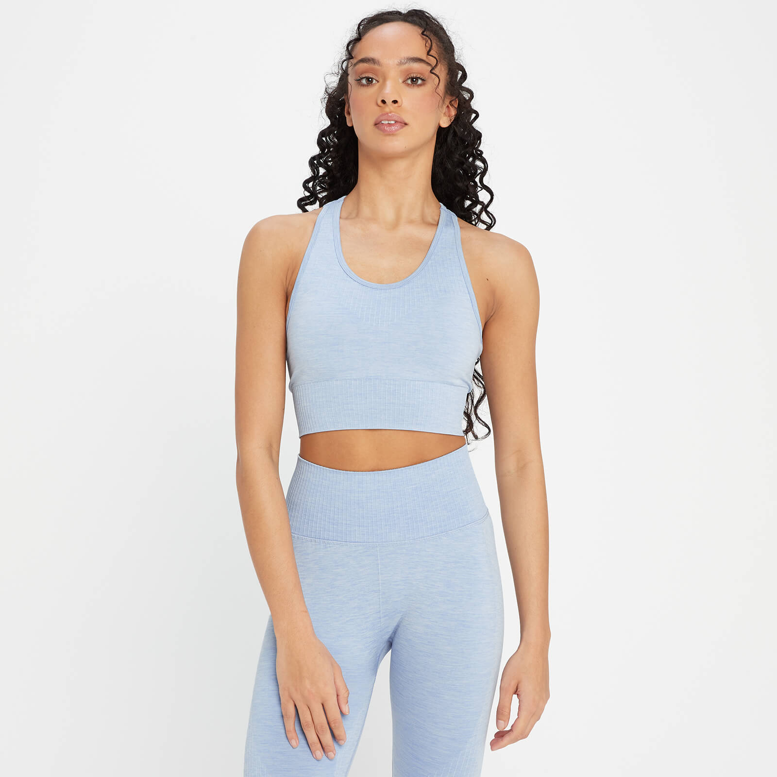 Brassière de sport sans coutures MP Composure pour femmes – Bleu ciel