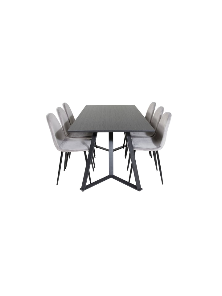 ebuy24 Essgruppe Marina 27 (7-teilig) Grau 90 x 180 cm günstig kaufen onesize