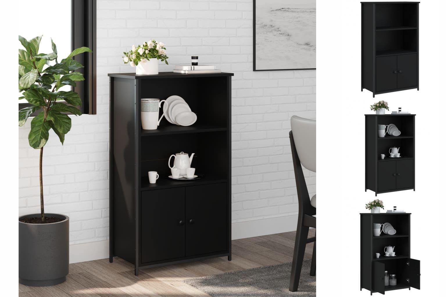 vidaXL Anrichte Highboard Schwarz 62x32x103,5 cm Holzwerkstoff