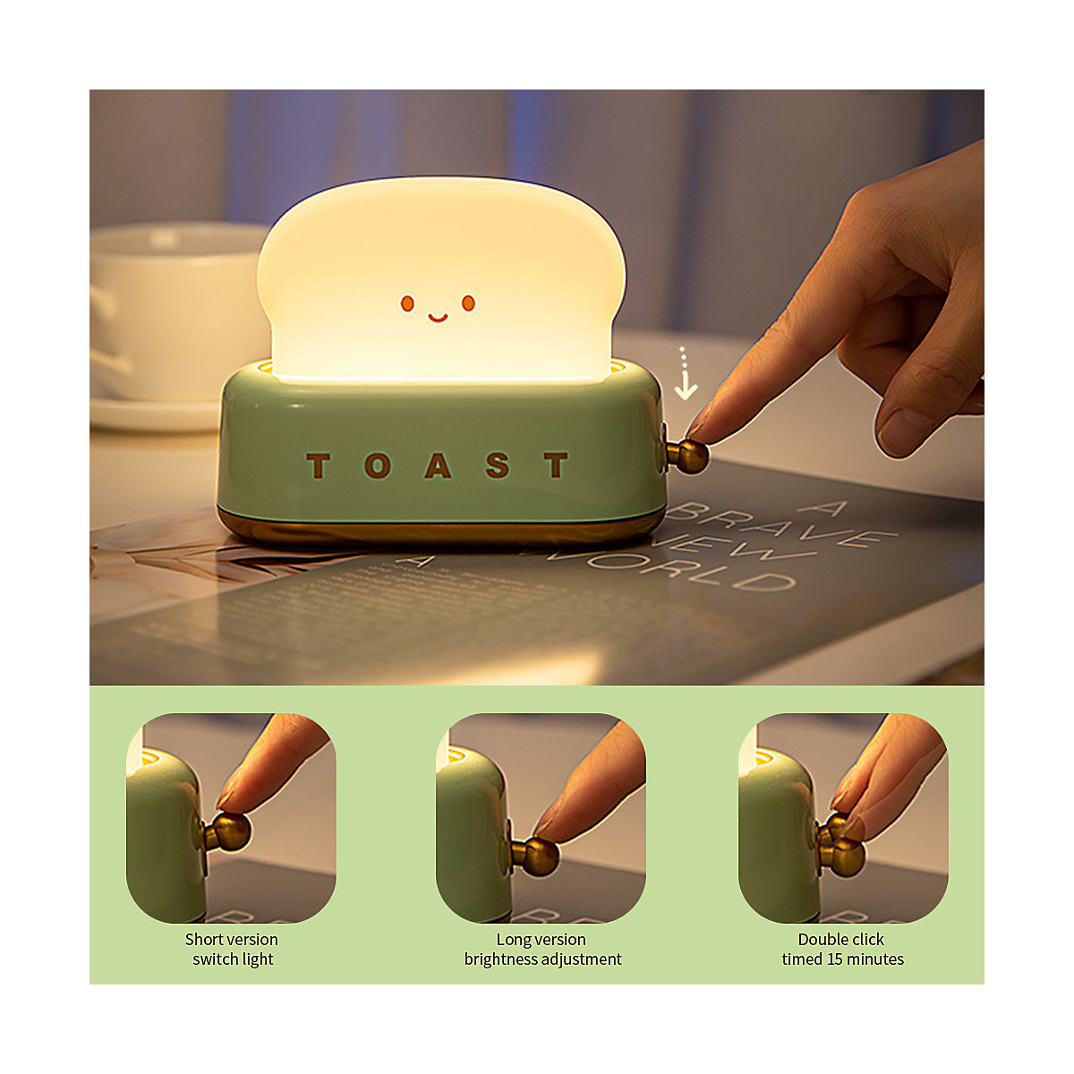 Nachtlampe Toast Nachtlichter für Kinder