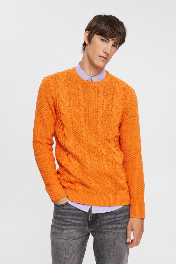 Pullover mit Zopf-Muster