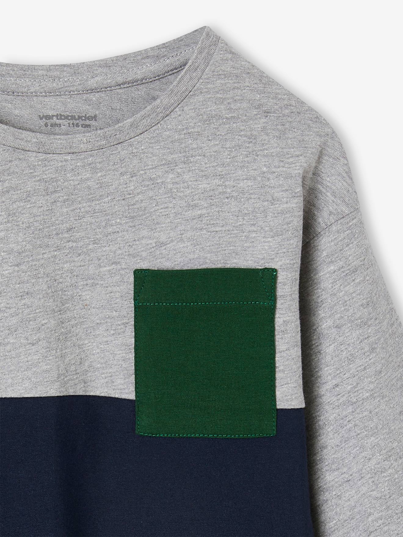 Tee-shirt colorblock garçon vert