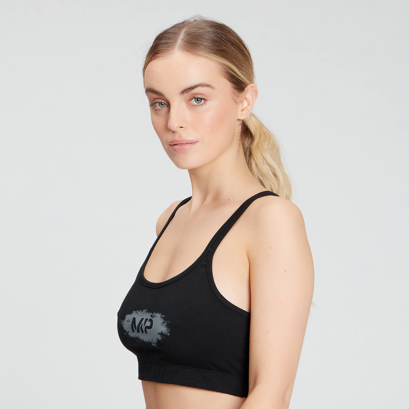 MP Women's Chalk Graphic Sports Bra - Black
